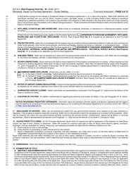 Form RPF30 Minnesota Vacant Lot Purchase Agreement - Single Dwelling - Minnesota, Page 4