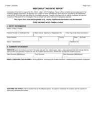 Form F-62447 Misconduct Incident Report - Wisconsin, Page 4