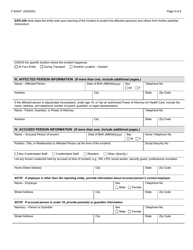 Form F-62447 Misconduct Incident Report - Wisconsin, Page 5