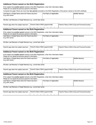 Form 11076E Request for Birth Certificate - Ontario, Canada, Page 4