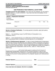 San Francisco Paid Parental Leave Form - City and County of San Francisco, California, Page 3