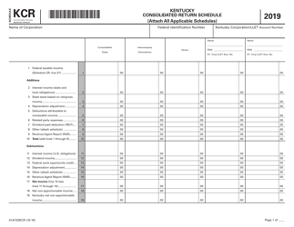 Form 41A720KCR Schedule KCR Kentucky Consolidated Return Schedule - Kentucky