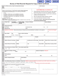 Form VS-11 Application for Certified Copy of Birth Certificate - Arizona