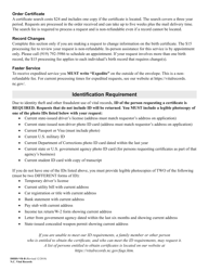 Form DHHS-VR-B Application for a Copy of a North Carolina Birth Certificate - North Carolina, Page 2