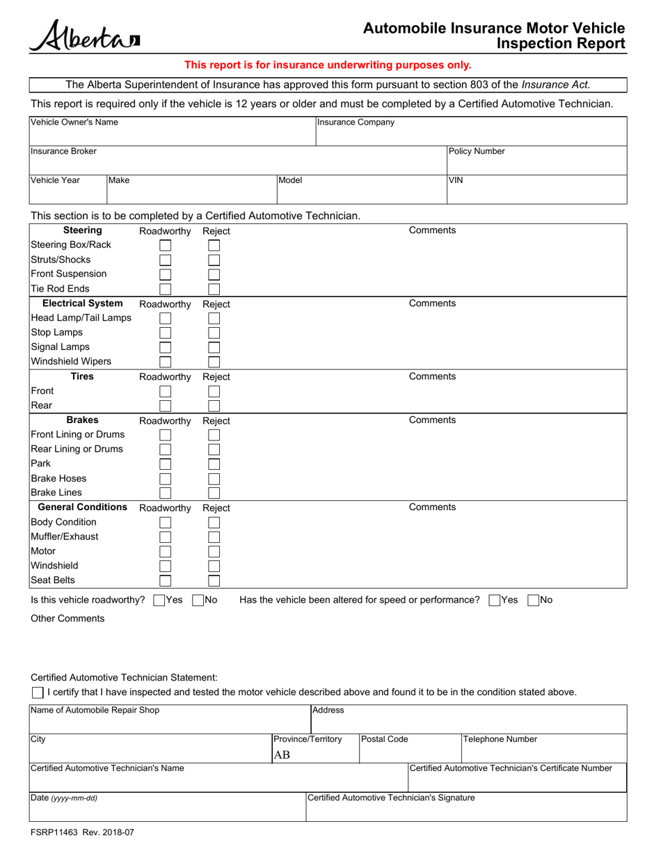 Form FSRP11463 - Fill Out, Sign Online and Download Fillable PDF