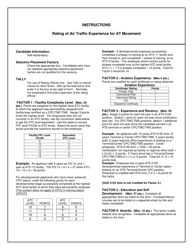 FAA Form 3330-43-1 Rating of Air Traffic Experience for at Movement, Page 2