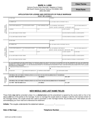 Application for License and Certificate of Marriage - Ventura County, California, Page 2