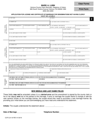 Application for License and Certificate of Marriage - Ventura County, California, Page 3