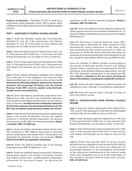 Form 41A720-O Schedule O-720 Other Additions and Subtractions to/From Federal Taxable Income - Kentucky, Page 2