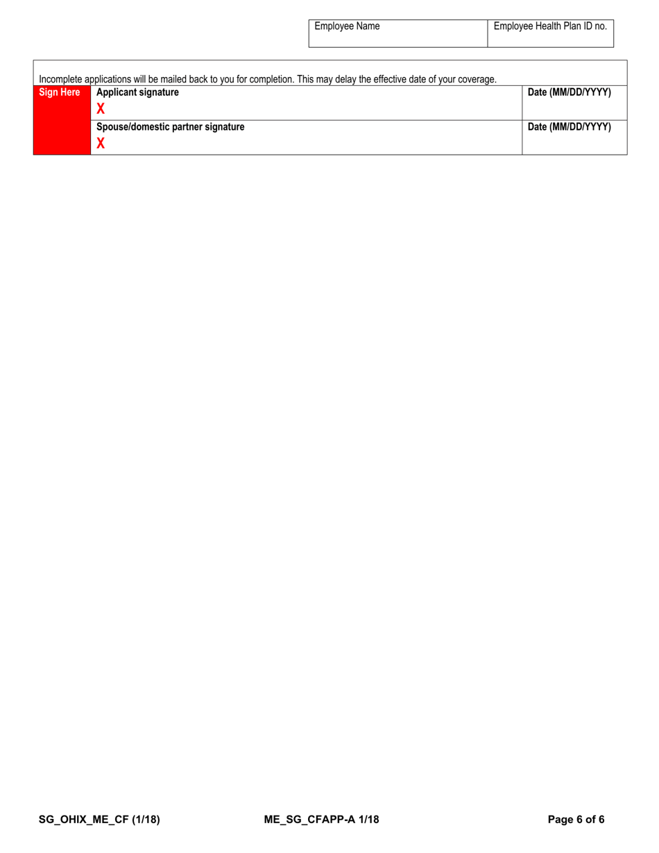 Form SG_OHIX_ME_CF Fill Out, Sign Online and Download Fillable PDF