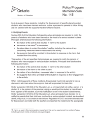 Appendix 2 Safe Schools Incident Reporting Form - Ontario, Canada, Page 11