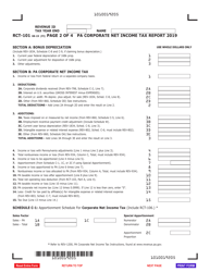 Form RCT-101 Pa Corporate Net Income Tax Report - Pennsylvania, Page 2