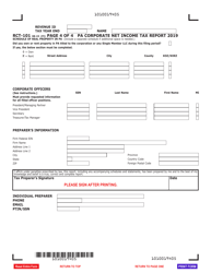Form RCT-101 Pa Corporate Net Income Tax Report - Pennsylvania, Page 4