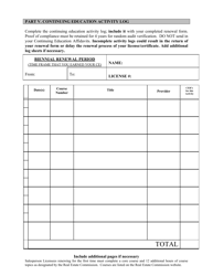 Real Estate Broker Renewal Form - New Hampshire, Page 2