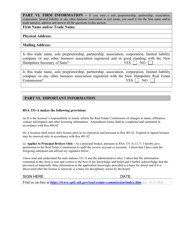 Real Estate Broker Renewal Form - New Hampshire, Page 3