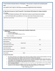 Dual Enrollment Student Participation Agreement - Georgia (United States), Page 2