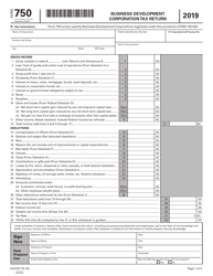 Form 750 (41A750) &quot;Business Development Corporation Tax Return&quot; - Kentucky, 2019