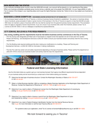 Application for City of Tacoma Business License - City of Tacoma, Washington, Page 4