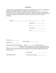 Form A Uniform Franchise Registration Application - New York, Page 2