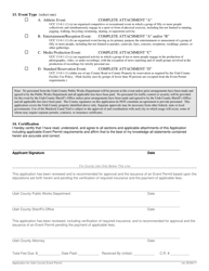 Application for Utah County Event Permit - Utah County, Utah, Page 2