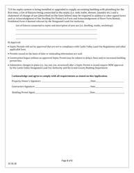 Septic Permit Application - Town of Castle Valley, Utah, Page 2