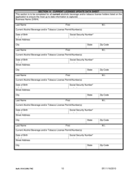 DBPR Form ABT-6036 Application for Bottle Club License and Retail Tobacco Products Dealer Permit - Florida, Page 10