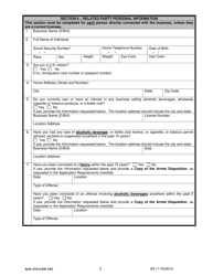 DBPR Form ABT-6036 Application for Bottle Club License and Retail Tobacco Products Dealer Permit - Florida, Page 3