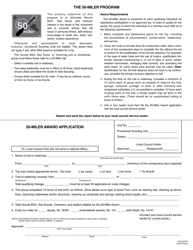 Form 430-067WB &quot;50-miler Award Application - Boy Scouts of America&quot;