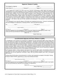 Registration Form: Basic Training Process for Waiver Officers - Vermont, Page 2