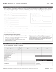 Form FIIA-01 Eligibility Application - West Virginia, Page 2