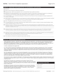 Form FIIA-01 Eligibility Application - West Virginia, Page 3