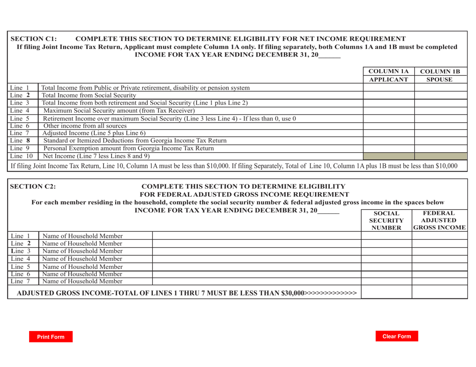 Georgia (united States) Lgs-homestead - Application For Homestead 