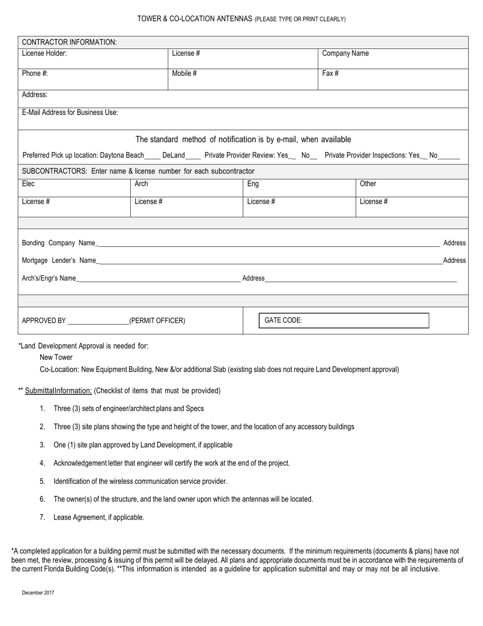 Tower  Co-location Antennas Application - Volusia County, Florida, Page 2