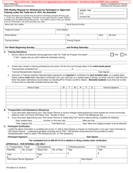 Form TRA-858A-E Tra Weekly Request for Allowances by Participant in Approved Training Under the Trade Act of 1974, as Amended - Wisconsin