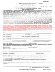 Document preview: Written Objection and Hearing Request Form - West Virginia