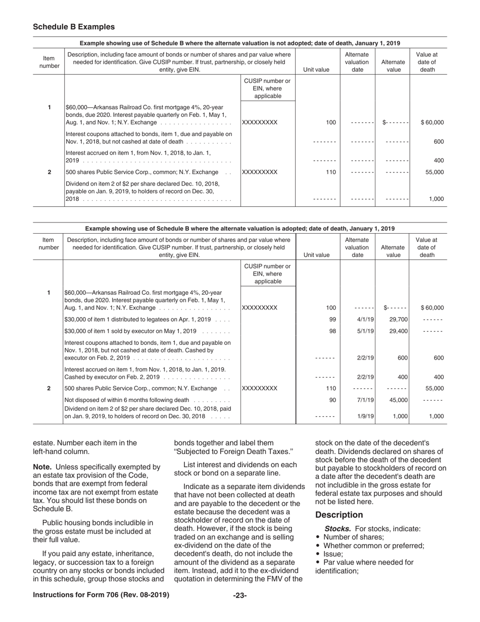 Instructions for IRS Form 706 United States Estate (And Generation-Skipping Transfer) Tax Return, Page 23