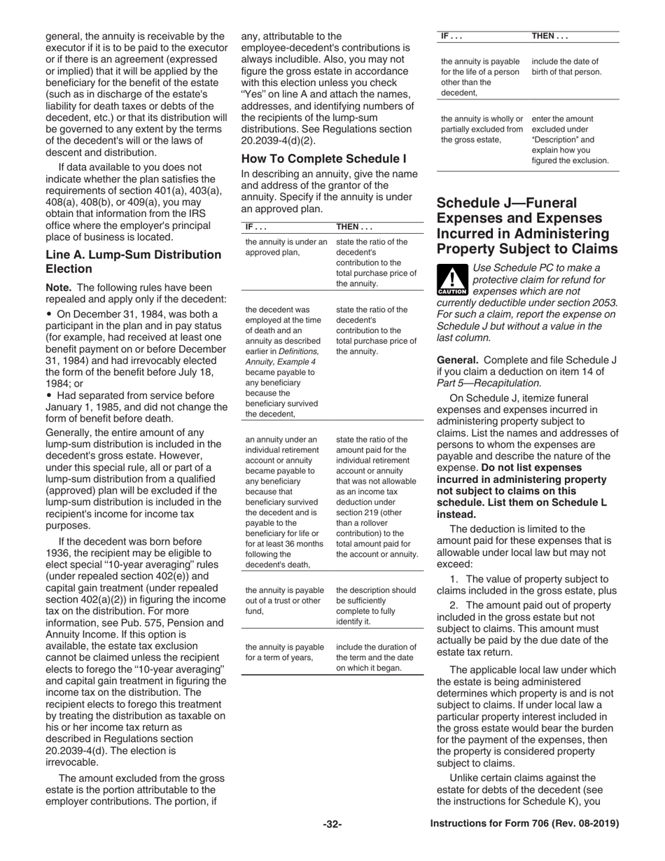 Instructions for IRS Form 706 United States Estate (And Generation-Skipping Transfer) Tax Return, Page 32