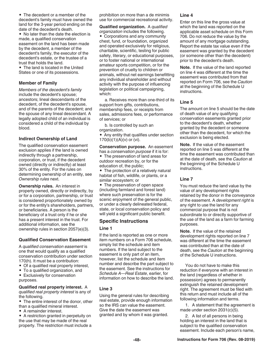 Instructions for IRS Form 706 United States Estate (And Generation-Skipping Transfer) Tax Return, Page 48