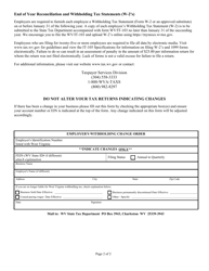 Form WV/IT-103 West Virginia Withholding Year End Reconciliation - West Virginia, Page 2