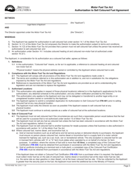 Form FIN461 Application for Authorization to Sell Coloured Fuel - British Columbia, Canada, Page 5