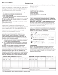 Form FT-1006 Application for Refund of the New York State Diesel Motor Fuel Tax by an Omnibus Carrier - New York, Page 2