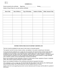 Form MFT-13 Export Certificate - New Jersey, Page 2