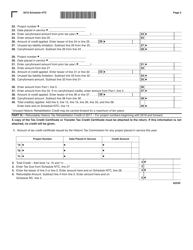 Schedule HTC Historic Tax Rehabilitation Credit - Alabama, Page 2
