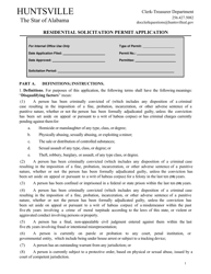 Residential Solicitation Permit Application - City of Huntsville, Alabama, Page 2