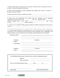 Residential Solicitation Permit Application - City of Huntsville, Alabama, Page 6