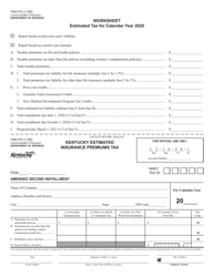 Form 74A110 Kentucky Estimated Insurance Premiums Tax - Kentucky, Page 3