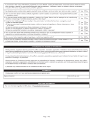 State Form 36028 Application for Pharmacist License - Indiana, Page 2