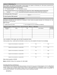 Form SCDOR-111 Tax Registration Application - South Carolina, Page 2