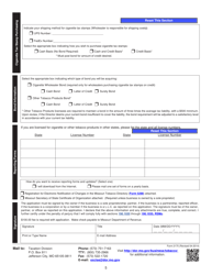 Form 2175 Missouri Cigarette or Other Tobacco Products Tax License Application - Missouri, Page 5