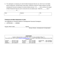 Form Me. FX-2 Application for Voluntary Election - Maine, Page 2